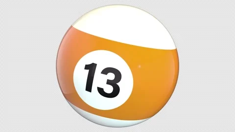 Pool Ball Number Thirteen Stock-Footage 254133198