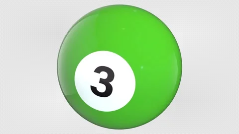 Pool Ball Number Three Stock Footage 254132457