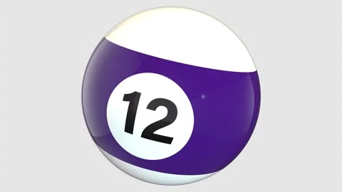 Pool Ball Number Twelve Stock-Footage 254133185