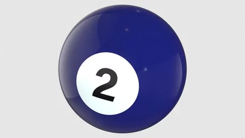 Pool Ball Number Two Stock Footage 254132332
