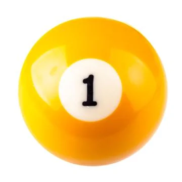 Pool ball one Stock Photos