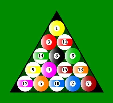 Pool ball rack Stock Illustration