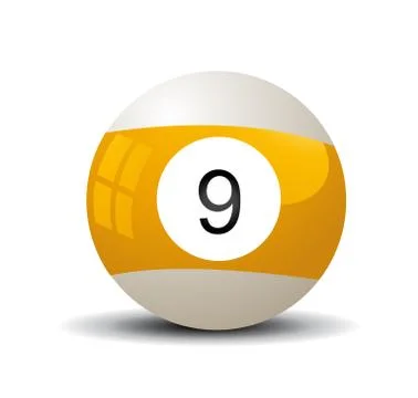 Pool ball vector illustration on white Stock Illustration