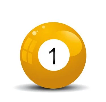 Pool ball vector illustration on white Stock Illustration