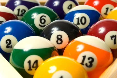 Pool ball on white Stock Photos