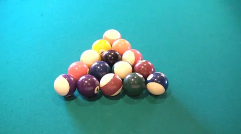 Pool Balls Break Off Video stock 37913100