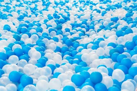 Pool with balls. The fun for children. Stock Photos