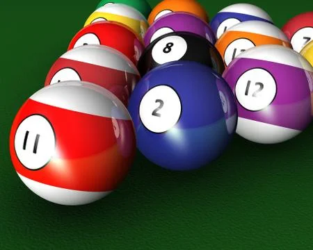 Pool balls Stock Illustration