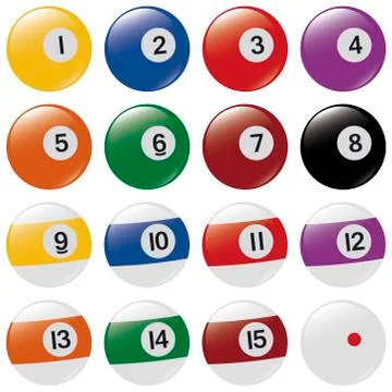 Pool balls Stock Illustration