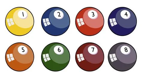 Pool balls Stock Illustration