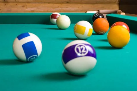 Pool balls. Stock Photos