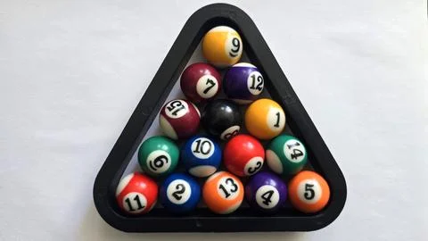 Pool Balls in Triangle Stock Photos