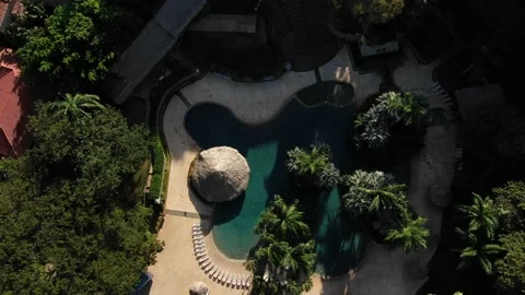 Pool bar at beach resort Stock Footage 141396598