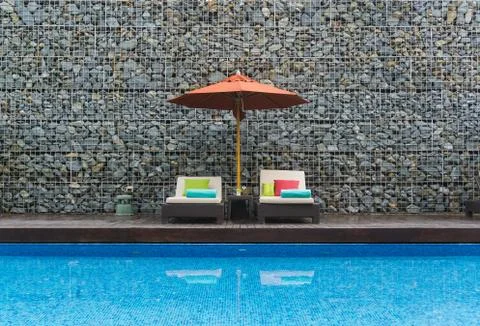 Pool Bed Stock Photos