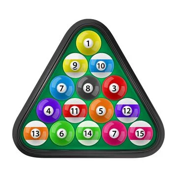 Pool billiard balls vector illustration on white background Stock Illustration