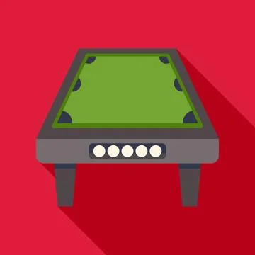 Pool billiard game table flat design illustration Stock Illustration