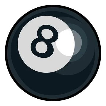 Pool Billiards Ball Isolated Icon Illustration Stock Illustration