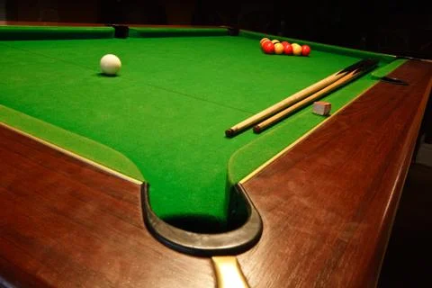 Pool billiards table Foto stock