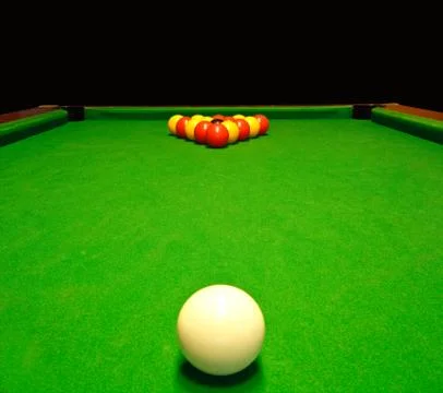 Pool billiards table Stock Photos