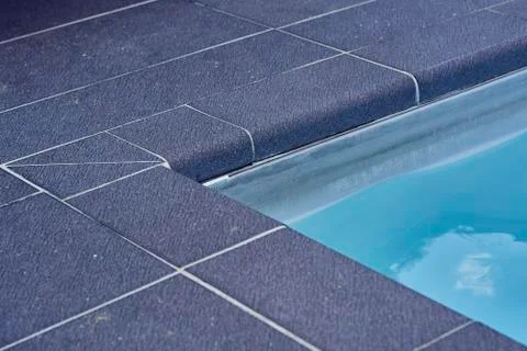 Pool with black stone bar Stock Photos