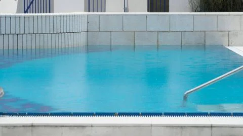 Pool with blue water Stock Photos
