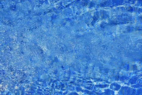 Pool blue water texture wave pattern summer Stock Photos
