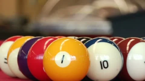 Pool Break Stock Footage 8927537