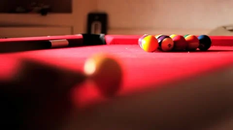 Pool Break Sunset Stock Footage 11127968