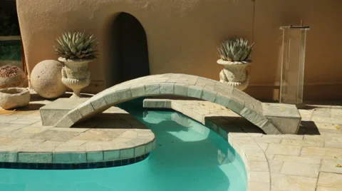 Pool Bridge Stock Footage 40813928