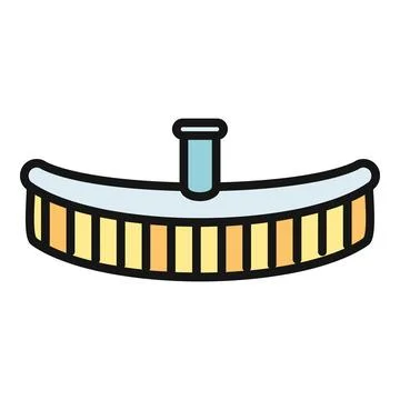 Pool brush sweeping cleaning and maintenance icon Stock Illustration