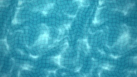 Pool caustics underwater light refraction loop Stock Footage 347955928