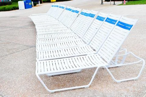 Pool chairs Stock Photos