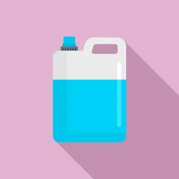 Pool chlorine canister icon, flat style Stock Illustration