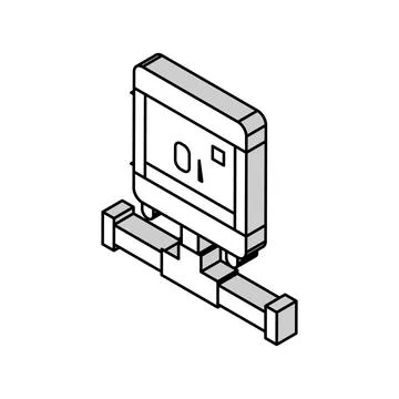 Pool chlorine generator isometric icon vector illustration イラスト素材