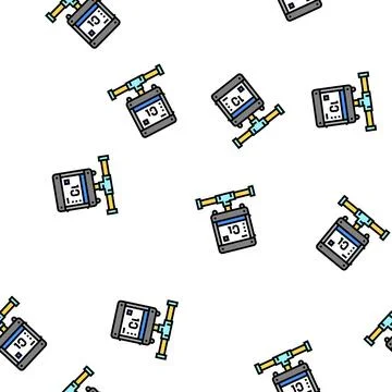 Pool chlorine generator vector seamless pattern Stockillustratie