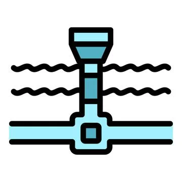 Pool clean system icon color outline vector Illustrazione stock