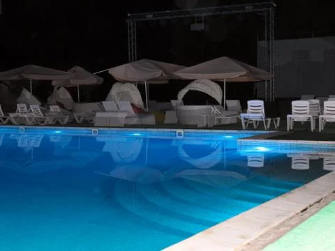 Pool with clean water Stock Photos