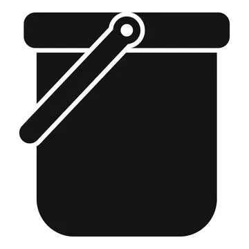 Pool cleaning bucket icon simple . Pump repair Stock Illustration
