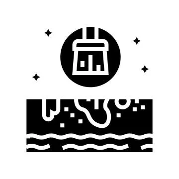 Pool cleaning services glyph icon vector illustration 스톡 일러스트