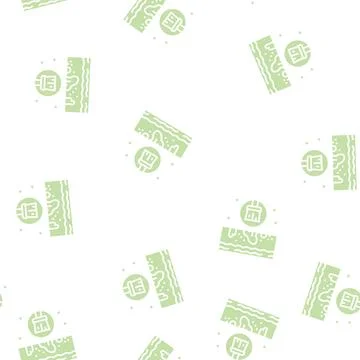 Pool cleaning services glyph seamless pattern Stock Illustration
