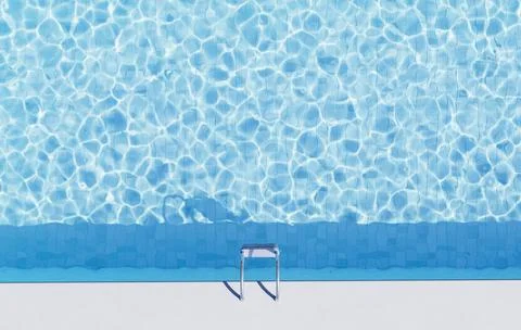 Pool with clear water and steps 스톡 일러스트