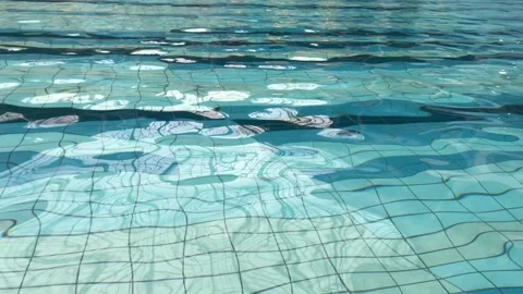 Pool with clear water.  Stock Footage 120137774