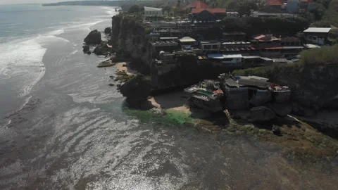Pool on the cliff with clear water Stock Footage 260284987