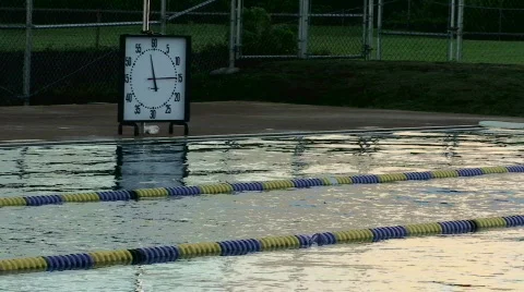 Pool clock Stock Footage 309512