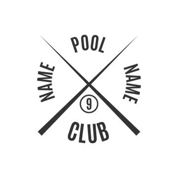 Pool Club logo Stock Illustration