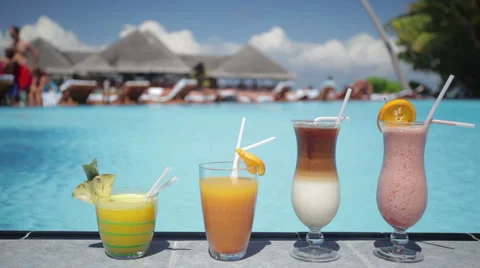 Pool cocktails Stock Footage 1008115