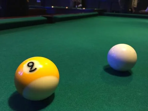 Pool colision Stock Photos