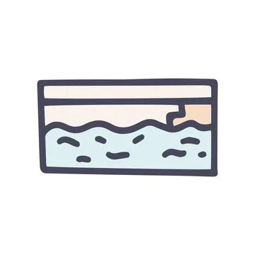 Pool color vector doodle simple icon design Stock Illustration