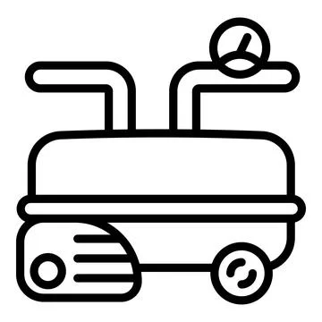 Pool compressor icon, outline style Illustrazione stock