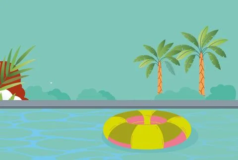 Pool Concept Illustration Vector Style Illustration Stock Illustration